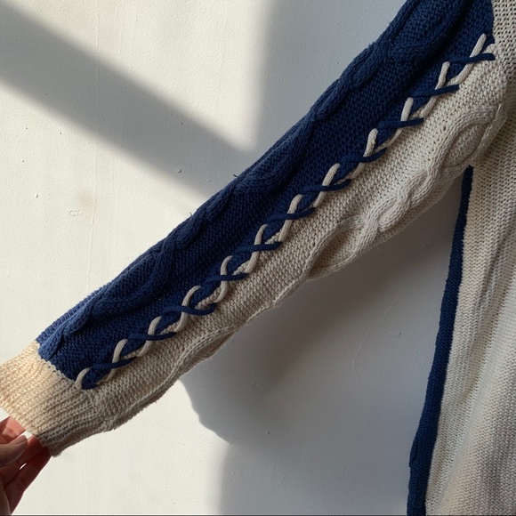 Vintage Gibson contrast chunky knit sweater L - Picture 7 of 11